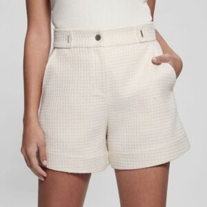 Guess High Waist Cream Shorts